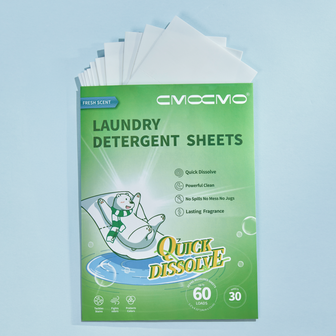 CMOCMO Gentle Fresh-Scented Laundry Sheets – Eco-Friendly, Antibacterial,Cleans