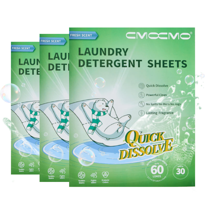 CMOCMO Gentle Fresh-Scented Laundry Sheets – Eco-Friendly, Antibacterial,Cleans