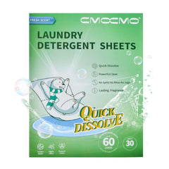 CMOCMO Gentle Fresh-Scented Laundry Sheets – Eco-Friendly, Antibacterial,Cleans